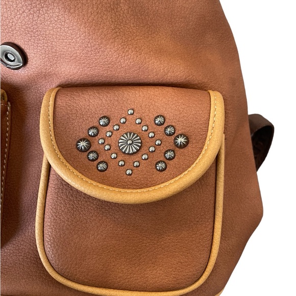Montana West Western Studded CCW Backpack Brown - Picture 8 of 13